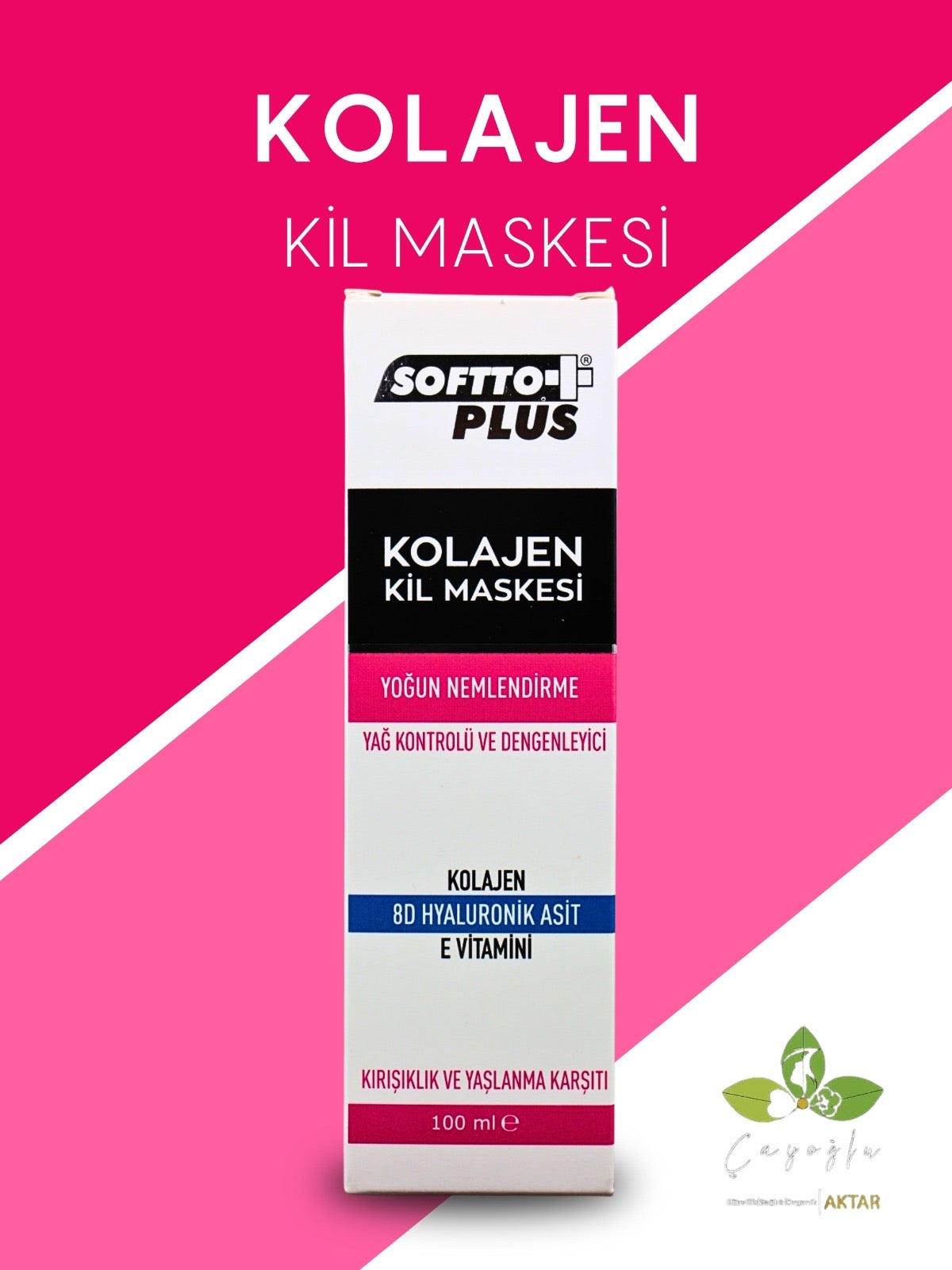 Softto Plus -Kolajen Kil Maskesi Kırışıklık Yaşlanma Karşıtı Maske
