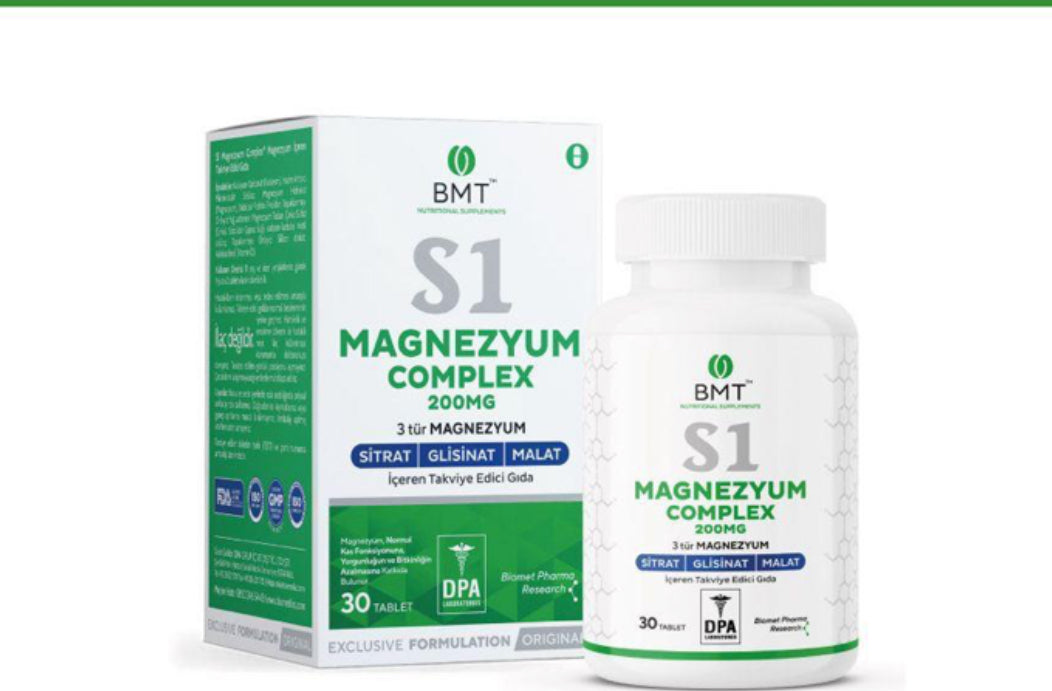 S1™ Magnezyum Complex - Sitrat Malat Glisinat 30 Tablet