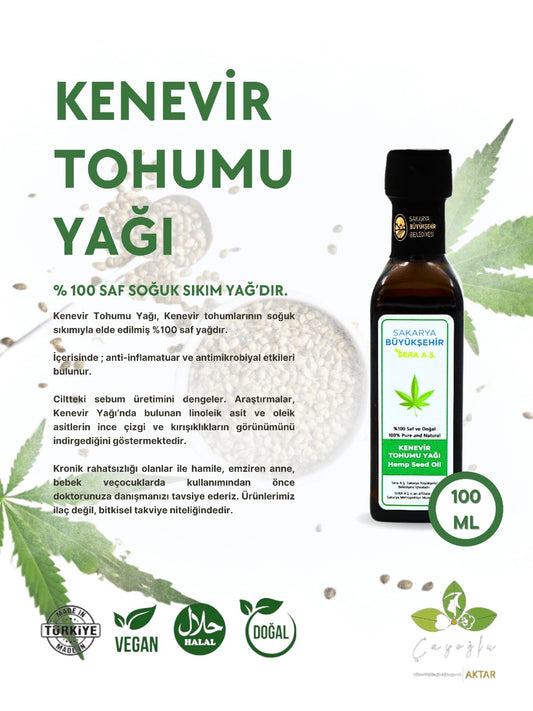 SBS-Sakarya Büyük Şehir Sera A.Ş-Kenevir Tohumu Yağı-100ML-%100 Saf Ve Doğal