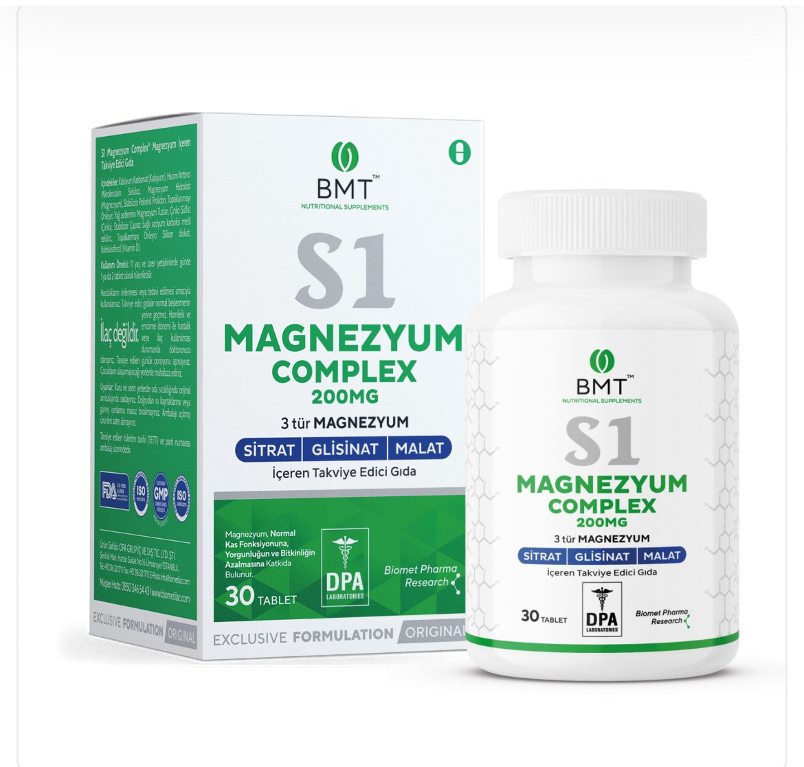 S1™ Magnezyum Complex - Sitrat Malat Glisinat 30 Tablet