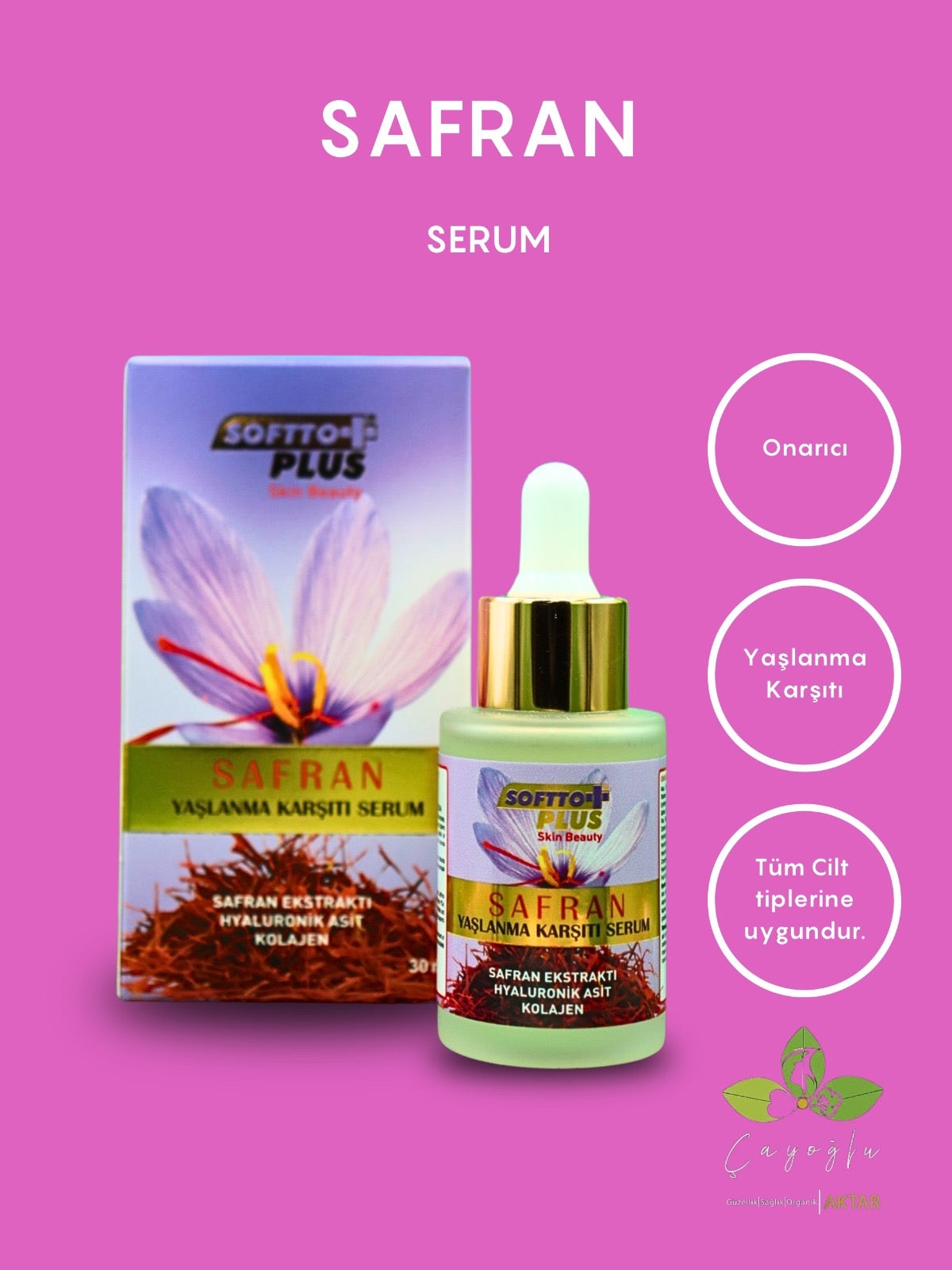 Softto Plus -Safran Yaşlanma Karşıtı Serum