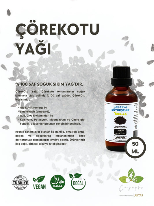 SBS-Sakaraya Büyükşehir Sera A.Ş- Çörek Otu Yağı -50 ML -%100 Saf Ve Doğal