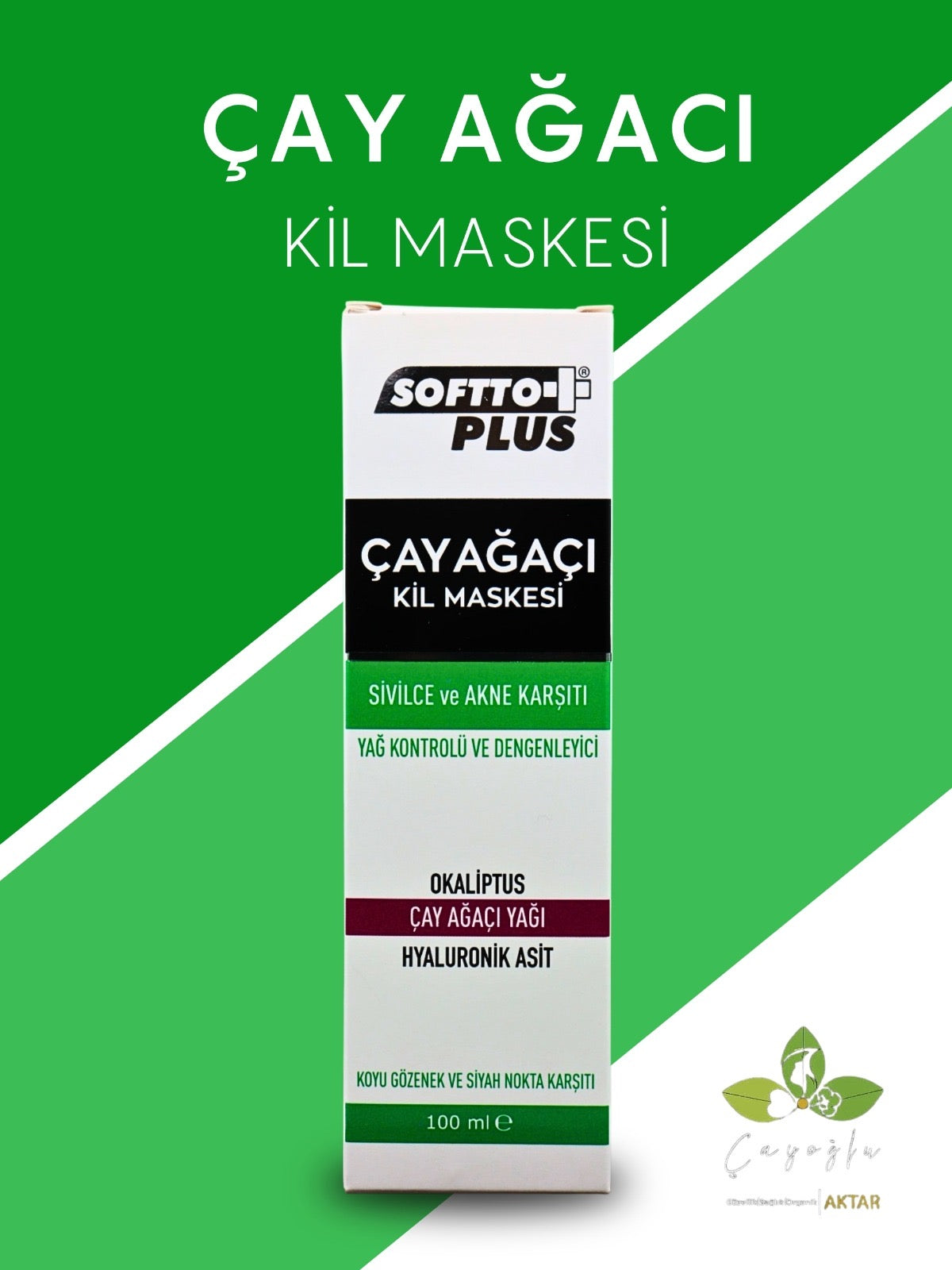 Softto Plus -Çay Ağacı Maske Sivilce Siyah Nokta Karşıtı
